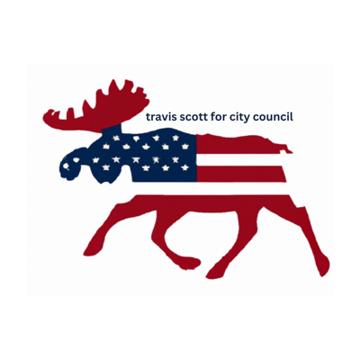 Travis Scott for City Council laptop sticker